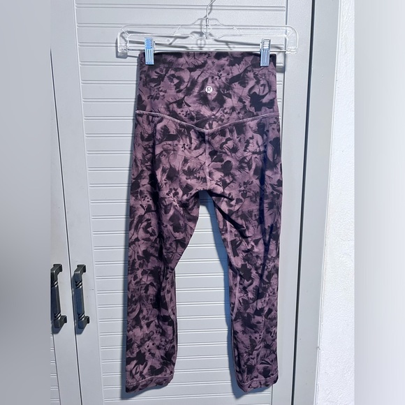 Lululemon Align Pant Ii 25" Mini Dusk Floral Antique Bark Black Size 6 NWOT - Picture 9 of 11